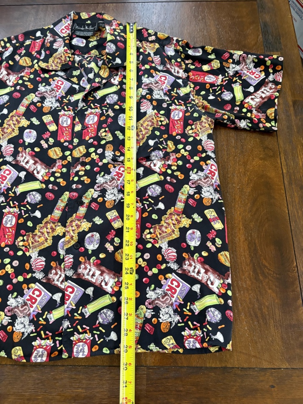 Vtg Nicole Miller 100% Silk Shirt Novelty Candy Snack Pop Art Collector Men S - Picture 7 of 8